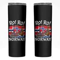 Ro Ro Norway Viking Row Skinny Tumbler Norwegian Flag Longship for Norge Football Fan