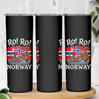 Ro Ro Norway Viking Row Skinny Tumbler Norwegian Flag Longship for Norge Football Fan