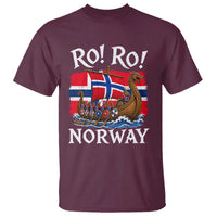 Ro Ro Norway Viking Row T Shirt Norwegian Flag Longship for Norge Football Fan