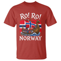 Ro Ro Norway Viking Row T Shirt Norwegian Flag Longship for Norge Football Fan