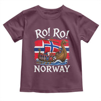 Ro Ro Norway Viking Row Toddler T Shirt Norwegian Flag Longship for Norge Football Fan