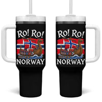 Ro Ro Norway Viking Row Tumbler With Handle Norwegian Flag Longship for Norge Football Fan