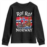 Ro Ro Norway Viking Row Youth Sweatshirt Norwegian Flag Longship for Norge Football Fan