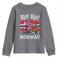 Ro Ro Norway Viking Row Youth Sweatshirt Norwegian Flag Longship for Norge Football Fan