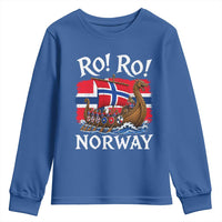 Ro Ro Norway Viking Row Youth Sweatshirt Norwegian Flag Longship for Norge Football Fan