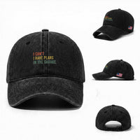 I Cant I Have Plans In The Garage Washed Cotton Baseball Cap Funny Car Mechanics Father's Day