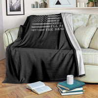 If You Need Me I Will Be In The Garage Funny Mechanic Throw Blanket Vintage American Flag