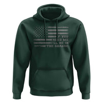 If You Need Me I Will Be In The Garage Funny Mechanic Hoodie Vintage American Flag