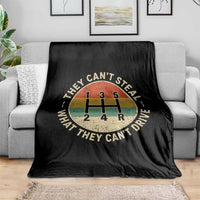 They Can't Steal What They Can't Drive Throw Blanket Funny Stick Shift Manual Car