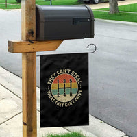 They Can't Steal What They Can't Drive Garden Flag Funny Stick Shift Manual Car