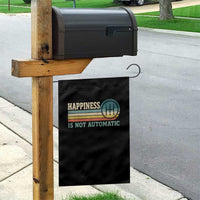 Happiness Is Not Automatic 5 Speed Manual Transmission Car Garden Flag