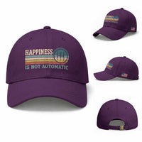 Happiness Is Not Automatic 5 Speed Manual Transmission Car Baseball Cap