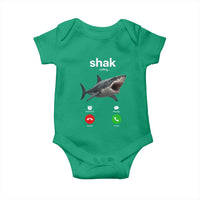 Shark Calling Meme Mispelled Shak Incoming Call Humor Baby Onesie