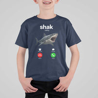 Shark Calling Meme Mispelled Shak Incoming Call Humor T Shirt For Kid
