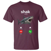 Shark Calling Meme Mispelled Shak Incoming Call Humor T Shirt