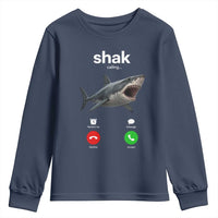 Shark Calling Meme Mispelled Shak Incoming Call Humor Youth Sweatshirt