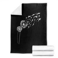Shark Dandelion Flower for Ocean Wildlife Lover Throw Blanket