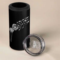 Shark Dandelion Flower for Ocean Wildlife Lover 4 in 1 Can Cooler Tumbler