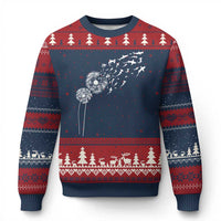 Shark Dandelion Flower for Ocean Wildlife Lover Ugly Christmas Sweater