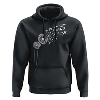 Shark Dandelion Flower for Ocean Wildlife Lover Hoodie