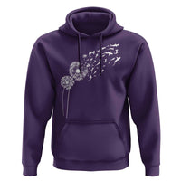 Shark Dandelion Flower for Ocean Wildlife Lover Hoodie