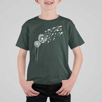 Shark Dandelion Flower for Ocean Wildlife Lover T Shirt For Kid