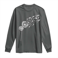 Shark Dandelion Flower for Ocean Wildlife Lover Long Sleeve Shirt