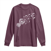 Shark Dandelion Flower for Ocean Wildlife Lover Long Sleeve Shirt