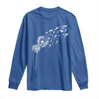 Shark Dandelion Flower for Ocean Wildlife Lover Long Sleeve Shirt