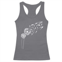 Shark Dandelion Flower for Ocean Wildlife Lover Racerback Tank Top