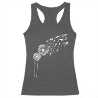 Shark Dandelion Flower for Ocean Wildlife Lover Racerback Tank Top