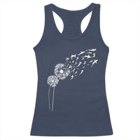 Shark Dandelion Flower for Ocean Wildlife Lover Racerback Tank Top