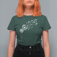 Shark Dandelion Flower for Ocean Wildlife Lover T Shirt For Women
