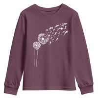 Shark Dandelion Flower for Ocean Wildlife Lover Youth Sweatshirt