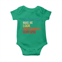 Does This Shirt Make Me Look Professionally Developed Baby Onesie Retro Funny Sarcastic