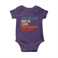 Does This Shirt Make Me Look Professionally Developed Baby Onesie Retro Funny Sarcastic