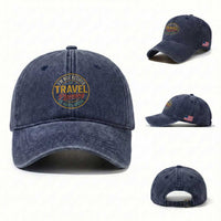 I'm Not Retired Travel Planning Is Hard Work Washed Cotton Baseball Cap Funny Retirement Vacation Retro