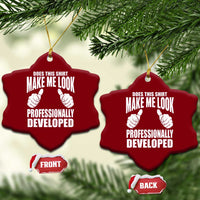 Funny Does This Shirt Make Me Look Professionally Developed Ceramic Ornament