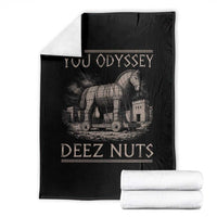 You Odyssey Deez Nuts Funny Trojan Horse Throw Blanket Inappropriate Adult Humor Ancient Greek