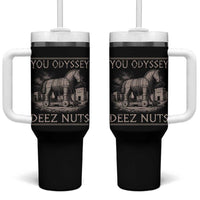 You Odyssey Deez Nuts Funny Trojan Horse Tumbler With Handle Inappropriate Adult Humor Ancient Greek