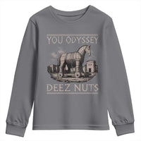 You Odyssey Deez Nuts Funny Trojan Horse Youth Sweatshirt Inappropriate Adult Humor Ancient Greek
