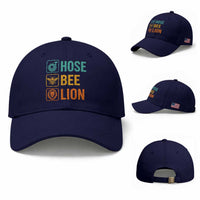 Hose Bee Lion Funny Meme Word Pun Retro Baseball Cap