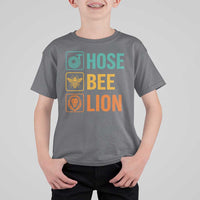 Hose Bee Lion Funny Meme Word Pun Retro T Shirt For Kid