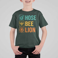 Hose Bee Lion Funny Meme Word Pun Retro T Shirt For Kid
