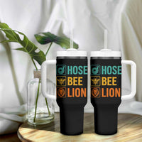 Hose Bee Lion Funny Meme Word Pun Retro Tumbler With Handle