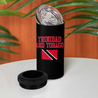 Trinidad And Tobago Athletic Throwback Design 4 in 1 Can Cooler Tumbler Vintage Trinidadian Flag
