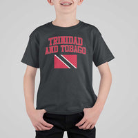 Trinidad And Tobago Athletic Throwback Design T Shirt For Kid Vintage Trinidadian Flag