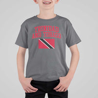 Trinidad And Tobago Athletic Throwback Design T Shirt For Kid Vintage Trinidadian Flag