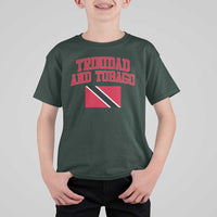 Trinidad And Tobago Athletic Throwback Design T Shirt For Kid Vintage Trinidadian Flag