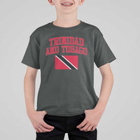 Trinidad And Tobago Athletic Throwback Design T Shirt For Kid Vintage Trinidadian Flag